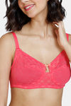 Zivame Wildberry Fling Double Layered Non Wired 3/4Th Coverage Bra - Rouge Red — thumbnail 4
